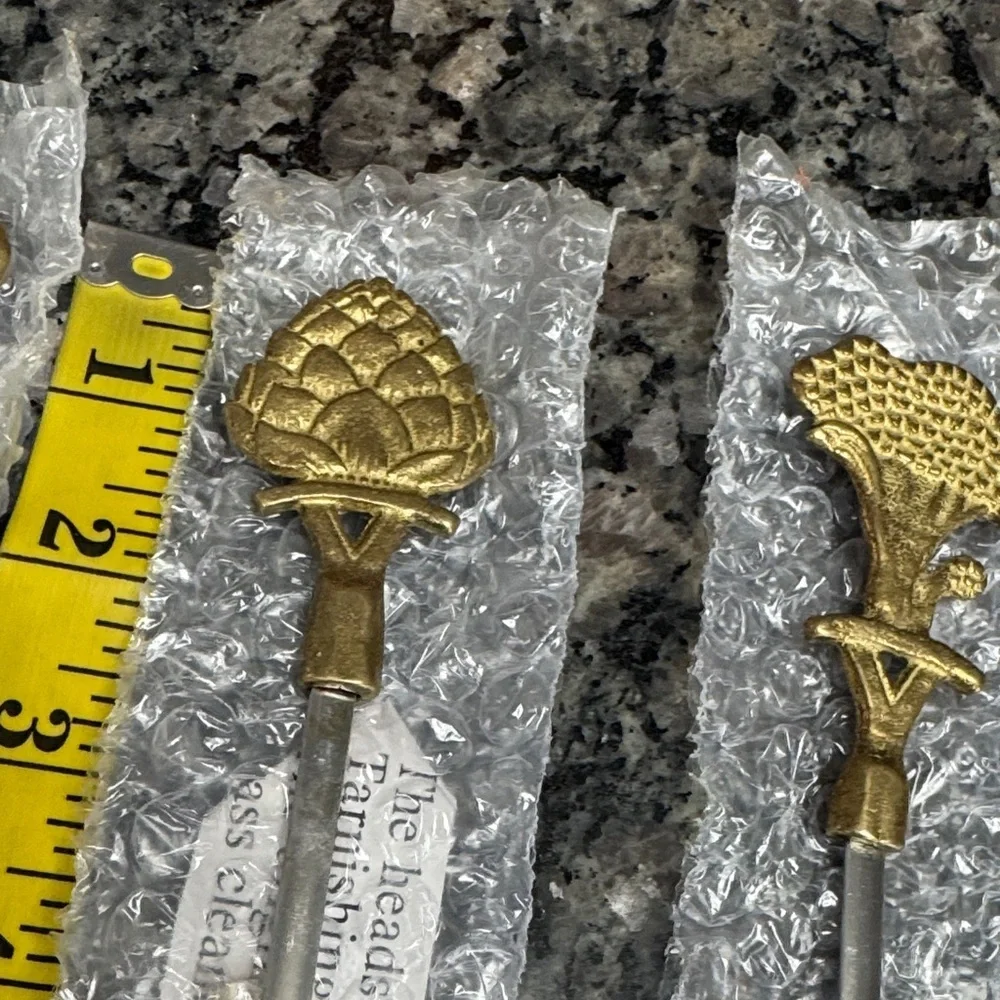 Williams Sonoma vintage brass skewer Set 6 in box NEW
